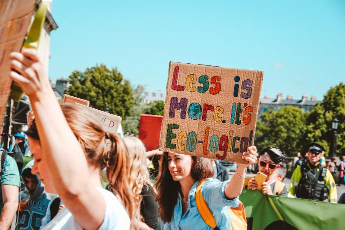 group of person with signage